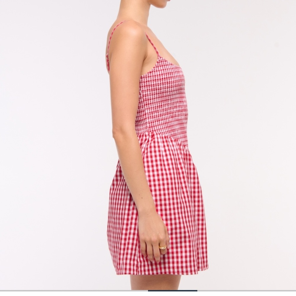 Abercrombie & Fitch Dipped-Waist Smocked Mini Dress - Picture 4 of 4